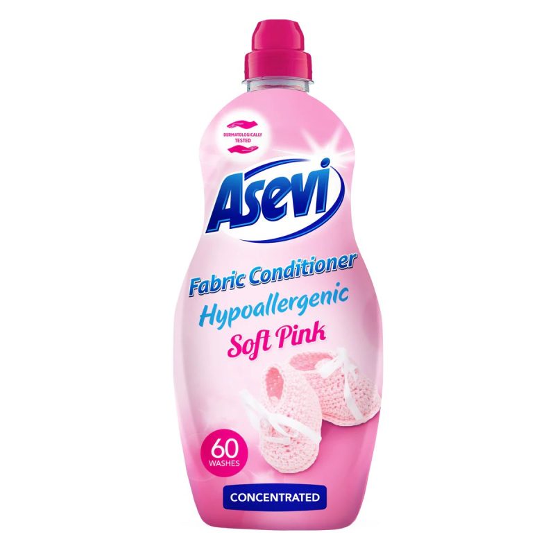 Asevi Talco Soft Pink Fabric Softener Hypoallergenic 60 Wash